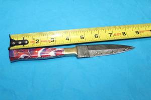 lot 116 image: MHS CUTLERY HANDMADE COSTUM CHEF, FOLDING, ULU KNIVES WITH WOOD, BONE AND OR RESIN HANDLES