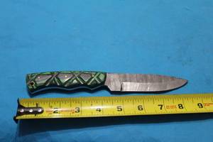 lot 152 image: MHS CUTLERY HANDMADE COSTUM CHEF, FOLDING, ULU KNIVES WITH WOOD, BONE AND OR RESIN HANDLES