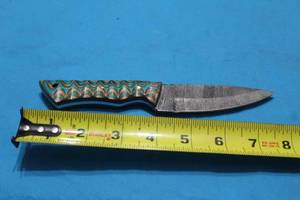 lot 153 image: MHS CUTLERY HANDMADE COSTUM CHEF, FOLDING, ULU KNIVES WITH WOOD, BONE AND OR RESIN HANDLES