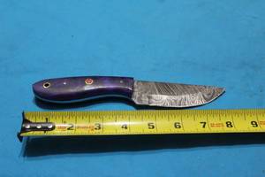 lot 154 image: MHS CUTLERY HANDMADE COSTUM CHEF, FOLDING, ULU KNIVES WITH WOOD, BONE AND OR RESIN HANDLES