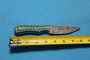 lot 155 image: MHS CUTLERY HANDMADE COSTUM CHEF, FOLDING, ULU KNIVES WITH WOOD, BONE AND OR RESIN HANDLES