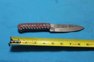 lot 156 image: MHS CUTLERY HANDMADE COSTUM CHEF, FOLDING, ULU KNIVES WITH WOOD, BONE AND OR RESIN HANDLES