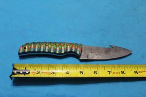 lot 159 image: MHS CUTLERY HANDMADE COSTUM CHEF, FOLDING, ULU KNIVES WITH WOOD, BONE AND OR RESIN HANDLES