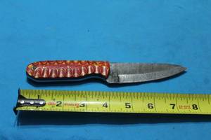 lot 161 image: MHS CUTLERY HANDMADE COSTUM CHEF, FOLDING, ULU KNIVES WITH WOOD, BONE AND OR RESIN HANDLES