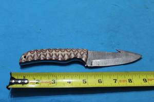 lot 164 image: MHS CUTLERY HANDMADE COSTUM CHEF, FOLDING, ULU KNIVES WITH WOOD, BONE AND OR RESIN HANDLES
