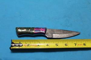 lot 165 image: MHS CUTLERY HANDMADE COSTUM CHEF, FOLDING, ULU KNIVES WITH WOOD, BONE AND OR RESIN HANDLES