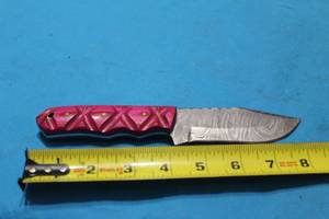 lot 168 image: MHS CUTLERY HANDMADE COSTUM CHEF, FOLDING, ULU KNIVES WITH WOOD, BONE AND OR RESIN HANDLES