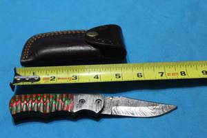 lot 182 image: MHS CUTLERY HANDMADE COSTUM CHEF, FOLDING, ULU KNIVES WITH WOOD, BONE AND OR RESIN HANDLES