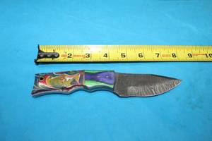 lot 124 image: MHS CUTLERY HANDMADE COSTUM CHEF, FOLDING, ULU KNIVES WITH WOOD, BONE AND OR RESIN HANDLES