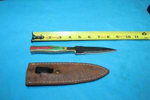 lot 127 image: MHS CUTLERY HANDMADE COSTUM CHEF, FOLDING, ULU KNIVES WITH WOOD, BONE AND OR RESIN HANDLES