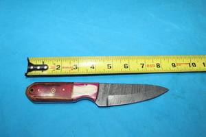 lot 131 image: MHS CUTLERY HANDMADE COSTUM CHEF, FOLDING, ULU KNIVES WITH WOOD, BONE AND OR RESIN HANDLES