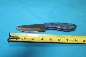 lot 142 image: MHS CUTLERY HANDMADE COSTUM CHEF, FOLDING, ULU KNIVES WITH WOOD, BONE AND OR RESIN HANDLES
