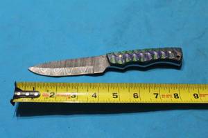 lot 144 image: MHS CUTLERY HANDMADE COSTUM CHEF, FOLDING, ULU KNIVES WITH WOOD, BONE AND OR RESIN HANDLES