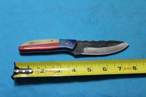 lot 146 image: MHS CUTLERY HANDMADE COSTUM CHEF, FOLDING, ULU KNIVES WITH WOOD, BONE AND OR RESIN HANDLES