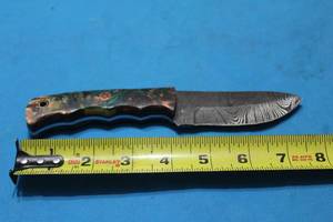 lot 147 image: MHS CUTLERY HANDMADE COSTUM CHEF, FOLDING, ULU KNIVES WITH WOOD, BONE AND OR RESIN HANDLES