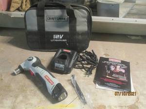 lot 51 image: CRAFTSMAN NEXTEC RECHARGEABLE HAMMER HEAD AUTO HAMMER ,LITHIUM -ION CORDLESS SYSTEM   WITH 12V QUICK CHARGER & CARRY BAG