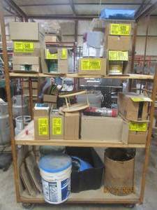 lot 81 image: GENEROUS AMOUNT OF PAINT ,FINISHES AND MORE .MOSTLY NEW   , ROLLING CART IS NOT INCLUDED