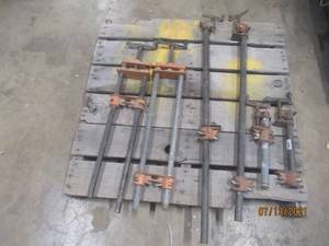 lot 159 image: TOTAL OF 6 ASSORTED PONY JORGENSEN PIPE CLAMPS