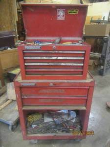 lot 178 image: PROMARK TOPBOTTOM TOOL BOX STORAGE   WITH CONTENTS ON CASTERS