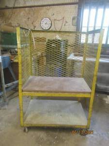 lot 231 image: 2 SHELF ROLLING CART