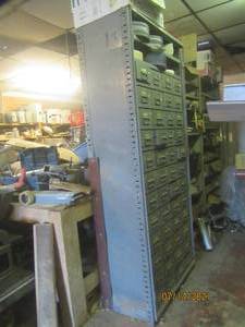lot 277 image: HALLOWELL METAL CABINET CONTENTS SHOWN NOT INCLUDED
