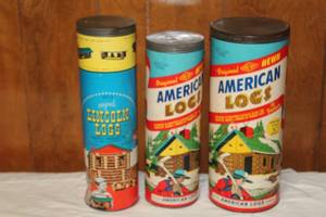 lot 6 image: LOT OF VINTAGE AMERICANLINCOLN LOGS