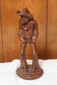 lot 54 image: VINTAGE RED MILL MFG HAND CRAFTED OLD WESTERN COWBOY
