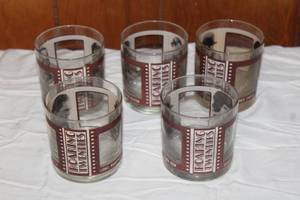lot 71 image: VINTAGE LOT OF 5 ROARING TWENTIES GLASSES