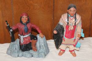 lot 103 image: 2 NATIVE AMERICAN INDIAN STATUES&nbsp