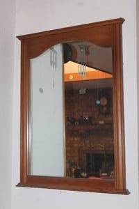 lot 126 image: CONTEMPORARY TRADITIONAL STYLE WOOD TRIM WALL MIRROR