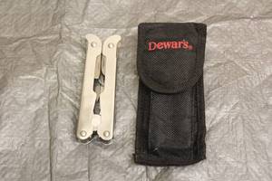 lot 119 image: DEWARS SCOTCH STAINLESS STEEL MULTI TOOL WITH CASE