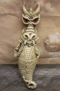 lot 148 image: UNIQUE RESIN DRAGON SHEATH AND HANDLE SPEARHEAD BLADE