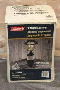 lot 149 image: COLEMAN PROPANE TWO MANTLE LANTERN 5152D700T IN ORIGINAL BOX