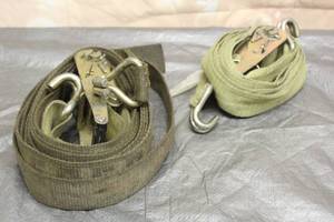 lot 156 image: 2 HEAVY DUTY  RATCHET STRAPS WITH CLAW HOOKS