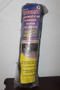 lot 187 image: JOBARS INSTANT DOUBLE CAR GARAGE DOOR SCREEN 68310