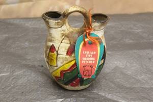 lot 76 image: VINTAGE NATIVE AMERICAN INDIAN TYPE WEDDING OITCHER