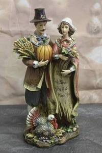 lot 79 image: HOBY LOBBY TABLE STATUE MAY GOD BLESS YOU AND KEEP YOU THANKSGIVING THEME