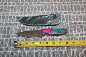 lot 110 image: DAMACAS STEEL HUNTING KNIFE WITH CUSTOM HAND CARVED HANDLE