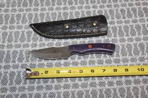 lot 118 image: DAMACAS STEEL HUNTING KNIFE WITH CUSTOM HAND CARVED HANDLE