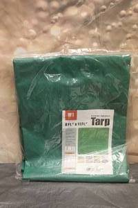 lot 191 image: HARBOR FREIGHT MEDIUM DUTY FARM QUALITY GREEN TARP 8FT X 11 FT  MODEL 02707