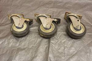 lot 21 image: TOTAL OF 3 VULCAN&nbsp CASTERS 4 ,SEE PICS&nbsp