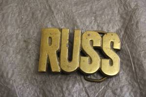 lot 63 image: VINTAHE SOLID BRASS RUSS BELT BUCKLE&nbsp