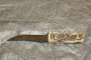 lot 85 image: VINTAGE IMPERIAL FIXED BLADE CARSON TRAIL KNIFE 9 12 L&nbsp