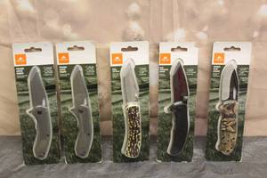 lot 88 image: TOTAL OF 5 OZARK TRAIL ASSORTED STAINLESS STEEL BLADE POCKET CLIP KNIVES  SEE PICS&nbsp