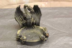 lot 153 image: MYSTICAL CREATION DRAGON SCULPTURE ASHTRAY WITH PENTAGRAM&nbsp