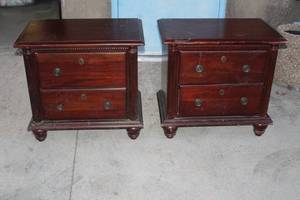 lot 178 image: TOTAL OF 2&nbsp TWO DRAWER NIGHTSTANDS MADE IN INDONESIA&nbsp