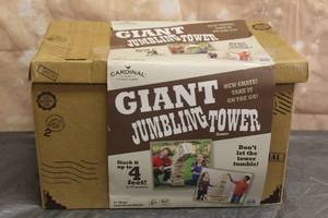 lot 213 image: CARDINAL 51 PC GIANT WOOD BLOCKS JUMBLING TOWER GAME , 4 FEET TALL&nbsp