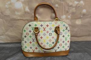 lot 232 image: LOUIS VUITTON MONOGRAM WHITE MULTICOLOR HAND BAG  SEE PICS 13L X 10H&nbsp