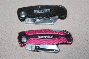 lot 178 image: SHEFFIELDCRAFTS FOLDING RETRACTABLE UTILITY KNIVES