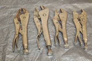 lot 4 image: LOT OF 4 ASSORTED SIZE VISE GRIPS